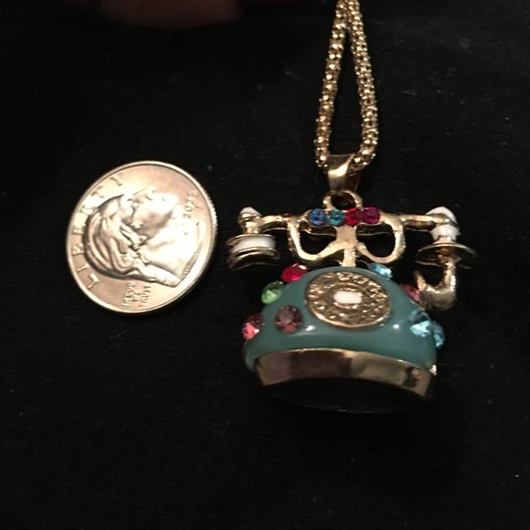 Rhinestone Telephone Necklace - Bling Bling This is So Cute Drawer 2 - Picture 5 of 6